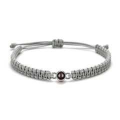 925 Silber Personalisierbares Bild Armband mit Foto - Armband mit rundem Foto Projektionsring