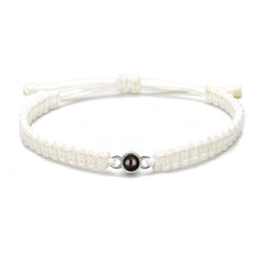 925 Silber Personalisierbares Bild Armband mit Foto - Armband mit rundem Foto Projektionsring