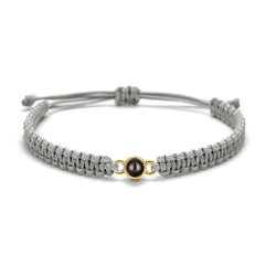 925 Silber Personalisierbares Bild Armband mit Foto - Armband mit rundem Foto Projektionsring