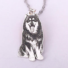 925 Sterling Silber Personalisierte Skizzen-Halskette – Gravur von Haustier, Person oder Symbol, mit Text & Geschenkbox