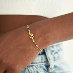 925 Silber Personalisiertes Infinity Herz Geburtsstein Armband – Geburtstag Geschenk für die Freundin