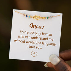 925 Silber Personalisiertes Infinity Herz Geburtsstein Armband – Geburtstag Geschenk für die Freundin