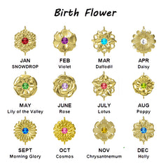 Personalisiertes Drehbares Geburtsblumen Armband mit Geburtssteinen – 1–9 Blumen wählbar, spielbarer Schmuck Geschenk für Sie