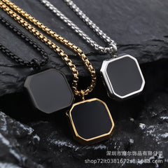 Personalisierte Hitzeaktivierbare Magische Foto Halskette mit verstecktem Bild - Oktagon-Anhänger, Modisches Geschenk