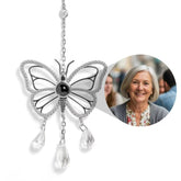 Personalisierter Schmetterling Kristall Anhänger mit Foto Projektion – Schmuck & Autoanhänger, Erinnerungsgeschenk für Sie