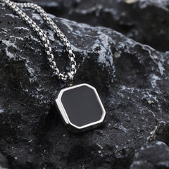 Personalisierte Hitzeaktivierbare Magische Foto Halskette mit verstecktem Bild - Oktagon-Anhänger, Modisches Geschenk