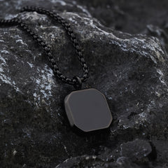 Personalisierte Hitzeaktivierbare Magische Foto Halskette mit verstecktem Bild - Oktagon-Anhänger, Modisches Geschenk