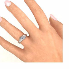 Personalisierter 925 Silber Geburtsstein Doppelter Herzring – Namensgravur & Innengravur, perfekte Geschenk für sie, um Liebe auszudrücken