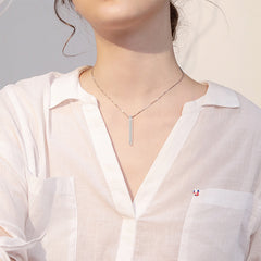 Schmuck aus Asche – Sterlingsilber Halskette mit Mini Urne, Einfache Stabform Anhänger