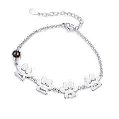 Personalisiertes Hundepfote Armband mit Bild & Gravur – Schmuckgeschenke zur Erinnerung Haustiere