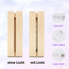 Personalisierter Beleuchteter Bilderrahmen Mit 6 Fotos, Kindernamen & Wunschtext - MOM Vorlage, Erinnerungs Geschenk für Mama oder Mutter