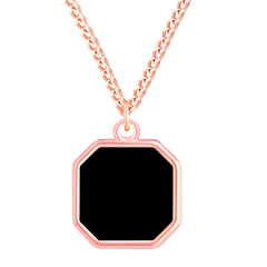 Personalisierte Hitzeaktivierbare Magische Foto Halskette mit verstecktem Bild - Oktagon-Anhänger, Modisches Geschenk