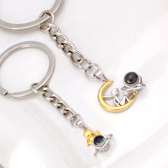 Personalisierte Schlüsselanhänger mit Foto – „Der kleine Prinz“ & „Fuchs“ mit Bild Worten im Stein, Paare Geschenk für Sie Ihm