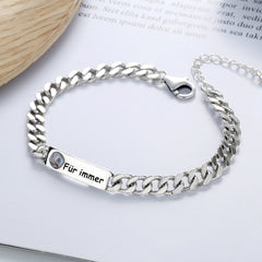 Personalisierte Fotoprojektions Armband mit Bild drin – Bar Gravurplatte,Erinnerungsgeschenke für Männer