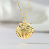 Personalisierte Foto Medaillon Kette mit Bilder – 3D Muschel Anhänger, Kreative Gedenk Geschenke für Sie