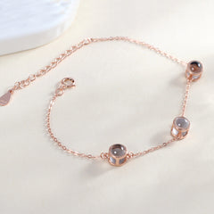 Personalisiertes Fotoprojektion Armband mit Bild im Stein – 925 Silber, 1–3 Bilder, Gravur & Geschenkverpackung