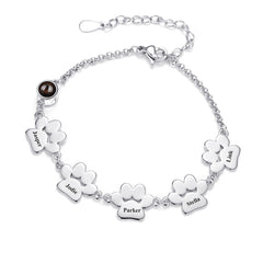 Personalisiertes Hundepfote Armband mit Bild & Gravur – Schmuckgeschenke zur Erinnerung Haustiere