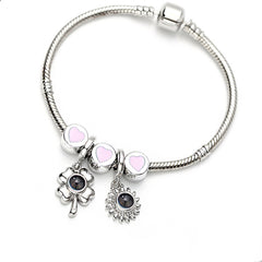 Personalisierbares DIY-Perlenarmband mit Foto-Projektion – Austauschbare Charms, Geschenk für Sie & Ihn
