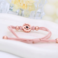 925 Silber Personalisierte Paar Armbänder mit Bild im Stein - Kreis mit Gravur 'LOVE', Romantisches Geschenk für Paare & Freunde