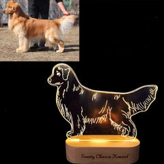 3D Fotolampe mit Gravur – LED Nachtlicht, dimmbar, Holzsockel, perfektes Geschenk für jeden Anlass