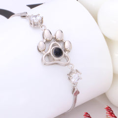 Personalisierte Hundepfote Armband mit Bild im Stein