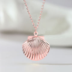 Personalisierte Foto Medaillon Kette mit Bilder – 3D Muschel Anhänger, Kreative Gedenk Geschenke für Sie