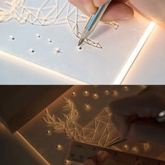 Personalisierte LED Nachtlampe mit Holz Bilderrahmen und handgefertigter Gravur – Skizzenportrait als einzigartiges Erinnerungsgeschenk