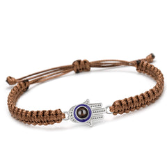 Personalisierte Hamsa Hand Schutzamulett Armband mit Bild - Fatimas Hand mit bösem Blick, Amulett Gedenkgeschenk mit Erinnerungen