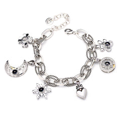 Personalisierbares DIY Armband mit Foto Projektion – Bild im Stein, Grobe Gliederkette mit 1–6 Fotos, Geschenk für Damen & Herren