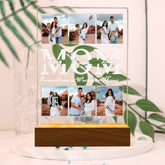 Personalisierter Beleuchteter Bilderrahmen Mit 6 Fotos, Kindernamen & Wunschtext - MOM Vorlage, Erinnerungs Geschenk für Mama oder Mutter