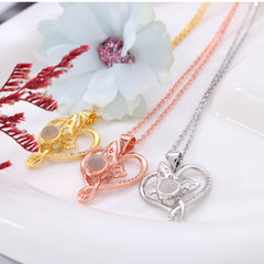 Personalisierte Foto Projektion Schmetterling Herz Halskette – Ein funkelndes Geschenk für besondere Erinnerungen