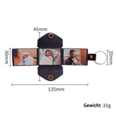 Personalisierter Foto Leder Schlüsselanhänger, Minialbum, Kleine Tasche, 3-4 Bilder & Text, Kreatives Geschenk für ihn