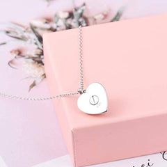 Sterlingsilber Ascheschmuck Asche Sterlingsilber Halskette Zum Befüllen Haar - Schlichter polierter Herz Anhänger