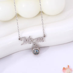 Personalisierte Foto Projektion Kette - Mom Anhänger mit Bild
