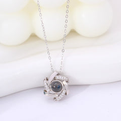 Personalisierte Foto Projektion Kette - Rotierendes Blume