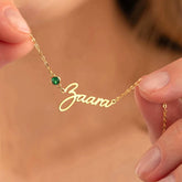 Feine Personalisierte Namenskette & Armband mit Runden Geburtsstein – Perfektes Muttertagsgeschenke für Mama