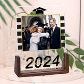 Personalisierter Beleuchteter Bilderrahmen mit Fotos & Gravur - LED Nachtlicht, Glückwunsch zum Schulabschluss, Erinnerungsgeschenk