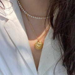 Personalisierte Foto Medaillon Kette mit Bilder – 3D Muschel Anhänger, Kreative Gedenk Geschenke für Sie