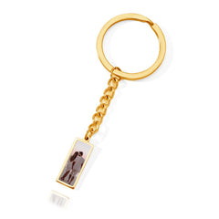 Personalisierte Schwarzer Bar Magische Schlüsselanhänger mit deinem geheimen Foto & Gravur – sichtbar durch Wärme