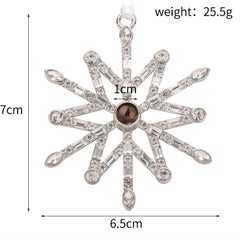 Personalisierter Foto-Projektionsanhänger mit Gravur – Weihnachtsdeko & Geschenk mit Herz, Kreuz, Engel, Stern oder Schneeflocke