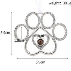 Personalisierter Foto-Projektionsanhänger mit Gravur – Weihnachtsdeko & Geschenk mit Herz, Kreuz, Engel, Stern oder Schneeflocke