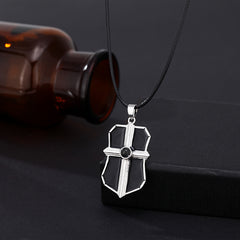 Foto Projektion Halskette mit Bild im Stein - Schild Kreuz