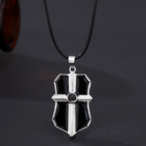 Foto Projektion Halskette mit Bild im Stein - Schild Kreuz