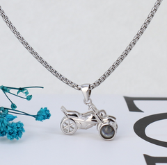 Personalisierte Foto Projektion Kette mit Foto drin im Stein - Anhänger Für Motorrad