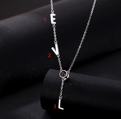 Personalisierte Foto Projektion Kette - Y-förmige Halskette mit Buchstaben