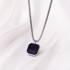 Personalisierte Hitzeaktivierbare Magische Foto Halskette mit verstecktem Bild - Oktagon-Anhänger, Modisches Geschenk