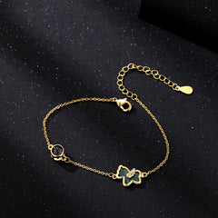 Perlmutt Einhorn Foto Armband mit Bildprojektion – Armband mit Bild Silber und Foto Schmuck