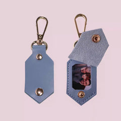 Personalisierter Leder Foto Schlüsselanhänger, Fotos können geändert werden,8 Fotos im 1-Zoll-Format,Erinnerungs Geschenke für Männer Frauen