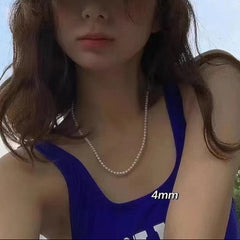 Personalisierte Perlenkette mit Foto-Projektion – Runder Anhänger in 925 Silber, Handgefertigter Elegantes Geschenk für Sie