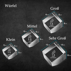 3D fotokristalle - Personalisiertes Glasfoto mit Gravur und Leuchtstele